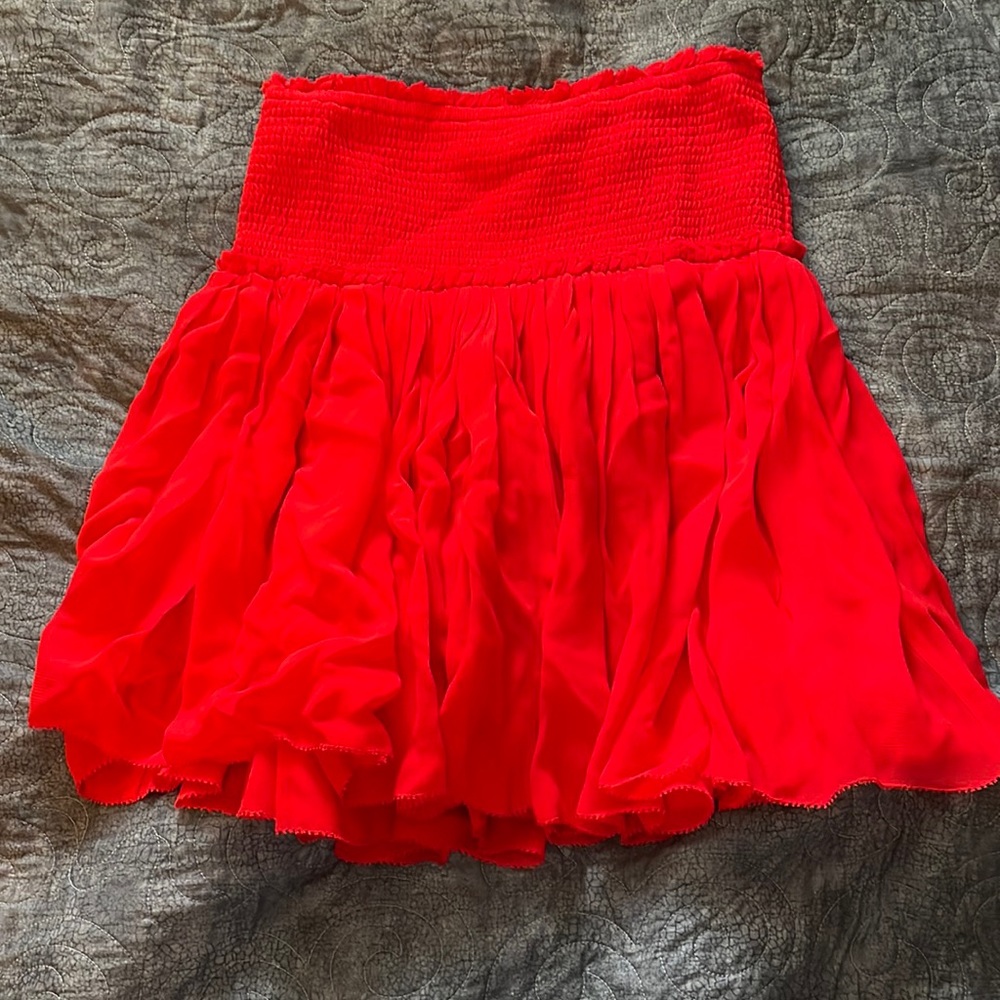 Cynthia Rowley RED stretch skirt size small